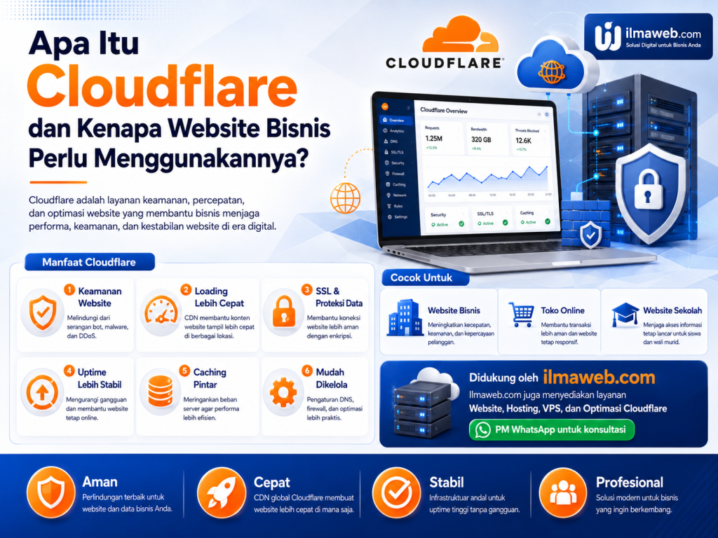 Cloudflare untuk Website Bisnis Manfaat Penting agar Website Lebih Cepat dan Aman